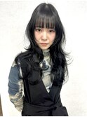 ロングレイヤーカットブルーブラック