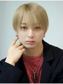 ラウンドマッシュダウンパーマ黒髪韓国マッシュツーブロック