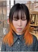 【Vicky指名】レイヤーカットペールオレンジデザインカラー