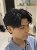 ニュアンスパーマセンターパートフェザーパーマ大阪パーマ