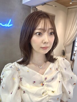 ロンドアジュール 横浜(Lond azur) ミニウルフレイヤーカット顔周りカット前髪カット韓国ロング横浜
