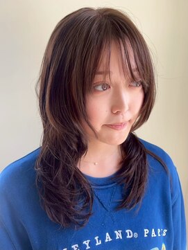 エクファ ヘア リゾート 大津 瀬田店(ex-fa hair resort) くびれヘア/アプリコットオレンジ/ハイライトカラー/大津/瀬田