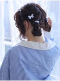 大阪難波ヘアアレンジ　イベントヘアに大人気！！お団子ツイン
