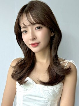 エインアンリー 明治神宮前(AIN.ANLY.) ローズブラウンアッシュブロンド暗めカラーデザインカラー