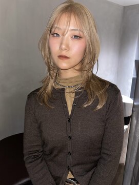 ヨハク 大阪梅田中崎町(yohaku) 【misaki】ハッシュカット×ベージュカラー