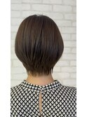 20代30代シンプルショートボブアッシュブラウン