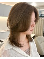 ノラ ウメダ(NORA UMEDA) エンドカラー裾カラーベージュ系ケアブリーチデザインカラー
