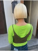 抜きっぱなしブロンドボブ
