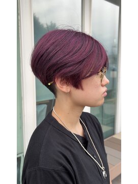 ディプティック ヘアー チェンジ ミュージアム(diptych Hair Change Museum) ショートスタイル/ボルドーカラー/ローライト/レディース