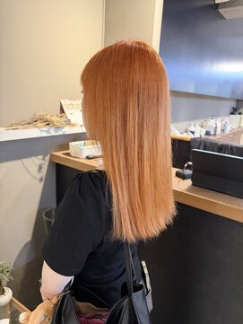 派手髪・ハイトーンカラー・デザインカラー・ブリーチ専門美容室 オレンジオレンジカラーヘアカラーオレンジオレンジへア