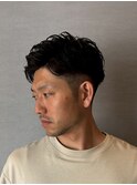 大人男子　２ブロック、刈り上げ、セット簡単