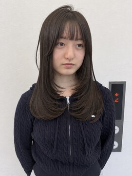 アプリバイリアン 浦和2号店(appri by Rien) 艶ブラウンの内巻きロングレイヤー