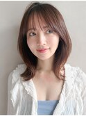 ハッシュカットグレージュデザインカラーツートンカラーボブa