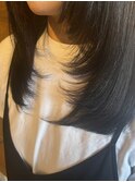 顔周りレイヤー×ピンクバイオレット イヤリングカラー♪
