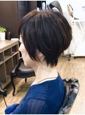 前下がりショートグラボブ