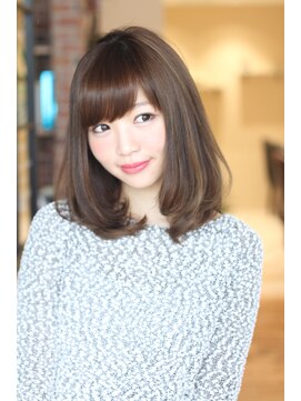 ビューイースト 亀戸 錦糸町(VIEW EAST) 毛先ワンカールパーマが可愛いミディアムヘア