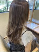 ハイライトMIXミントグレージュカラー