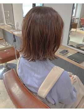 ロティー(loty) 【天神今泉loty】伸ばしかけボブ×秋のピンクブラウン