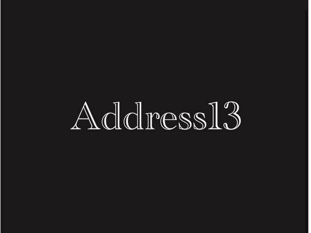 アドレスサーティーン(Address13)