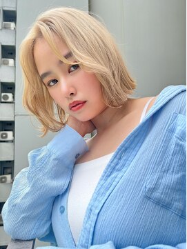 ロンドルーチェ 心斎橋(Lond luce) ダークアッシュ/ミディアムレイヤーカット［髪質改善/縮毛矯正］