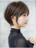 前髪あり大人ショートボブ20代30代40代【AIN.表参道】川原大地