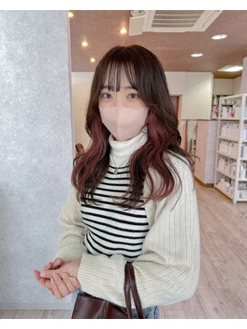 ミニム ヘアー(minim hair) 【minim×高橋】ブリーチ一回イヤリングピンク