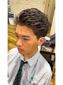 オールバックショート