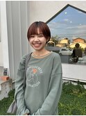 シンプルショート マッシュショート ピンク ブリーチカラー