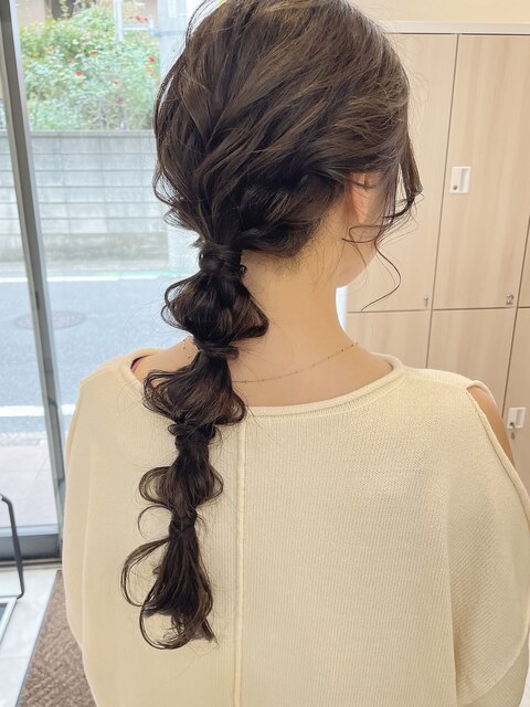 【三村】編み下ろしヘアセット　ヘアアレンジ　結婚式ヘア　草加