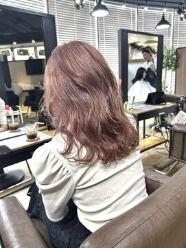 アルカナ 明治神宮前原宿(ARCANA) 切りっぱなしボブ エアリーロング 美髪 ピンクブラウン