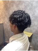 波巻きパーマ