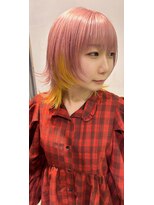 トーキョー オタクヘアー(TOKYO OTAKU HAIR) ウルフカット インナーカラー ケアブリーチ 推しカラー