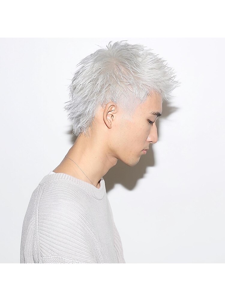 ホワイトカラー/メンズハイトーン/ハイトーンカラー：L236292603｜ガルテ(GARTE)のヘアスタイル｜ホットペッパービューティー