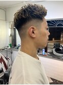 MEN'S HAIRスパイキーショートスペインカールブルーブラック