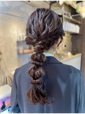 【フワッと可愛い大人っぽ編み下ろしヘア♪】