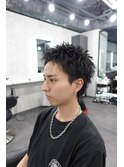 スパイキーショート/ブルーブラック