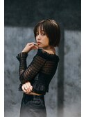 大人可愛いツヤ感×ミニマルモードボブ
