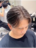 50代40代白髪ぼかしシルバーメッシュバレイヤージュ