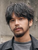 フィフス(fifth) 原宿緩めシャドウパーマラウンドマッシュカットツーブロック黒髪