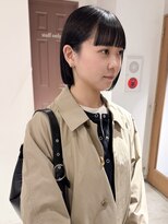 ラミエ バイ メルト 吉祥寺(lamie by melt)&nbsp;久保田)切りっぱなしボブワイドバンググレーベージュ