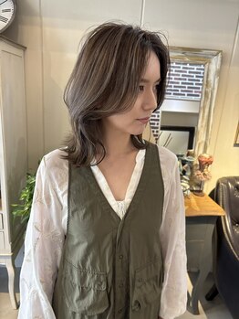ヘアーデザイン シュシュ(hair design Chou Chou by Yone)の写真/☆大人かわいい透明感カラーやハイライトが得意♪お仕事でも大丈夫なブリーチなしカラー白髪ぼかしも◎
