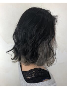 クレアール(CREAR) 【CREAR】インナーシルバーグレージュ×外ハネボブ