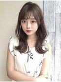 色気くびれヘア透け感前髪パーマ透明感カラー20代30代