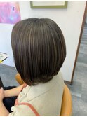 ぼかしハイライト×オリーブグレージュ