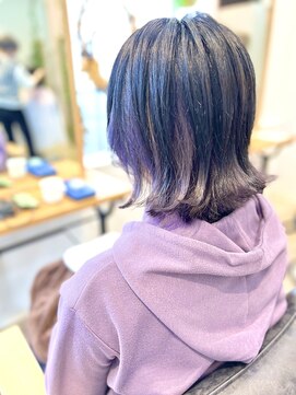 ノチ(Noci) 【志治幸佳】インナーカラー紫/パープル/ラベンダー切りっぱなし