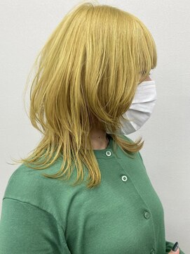 コト 福井大和田店(coto) 福井　大和田　ハニーイエロー　ウルカット　レイヤーカット