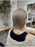 10代/20代/30代/ボブ/切りっぱなし/外はね/ベージュ/ブロンド