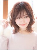 外ハネ×マッシュウルフ