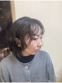 前髪パーマ