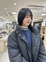 ケンジ 平塚ラスカ店(KENJE)&nbsp;平塚市美容院/マチルダボブ/ブルーブラック/透明感カラー